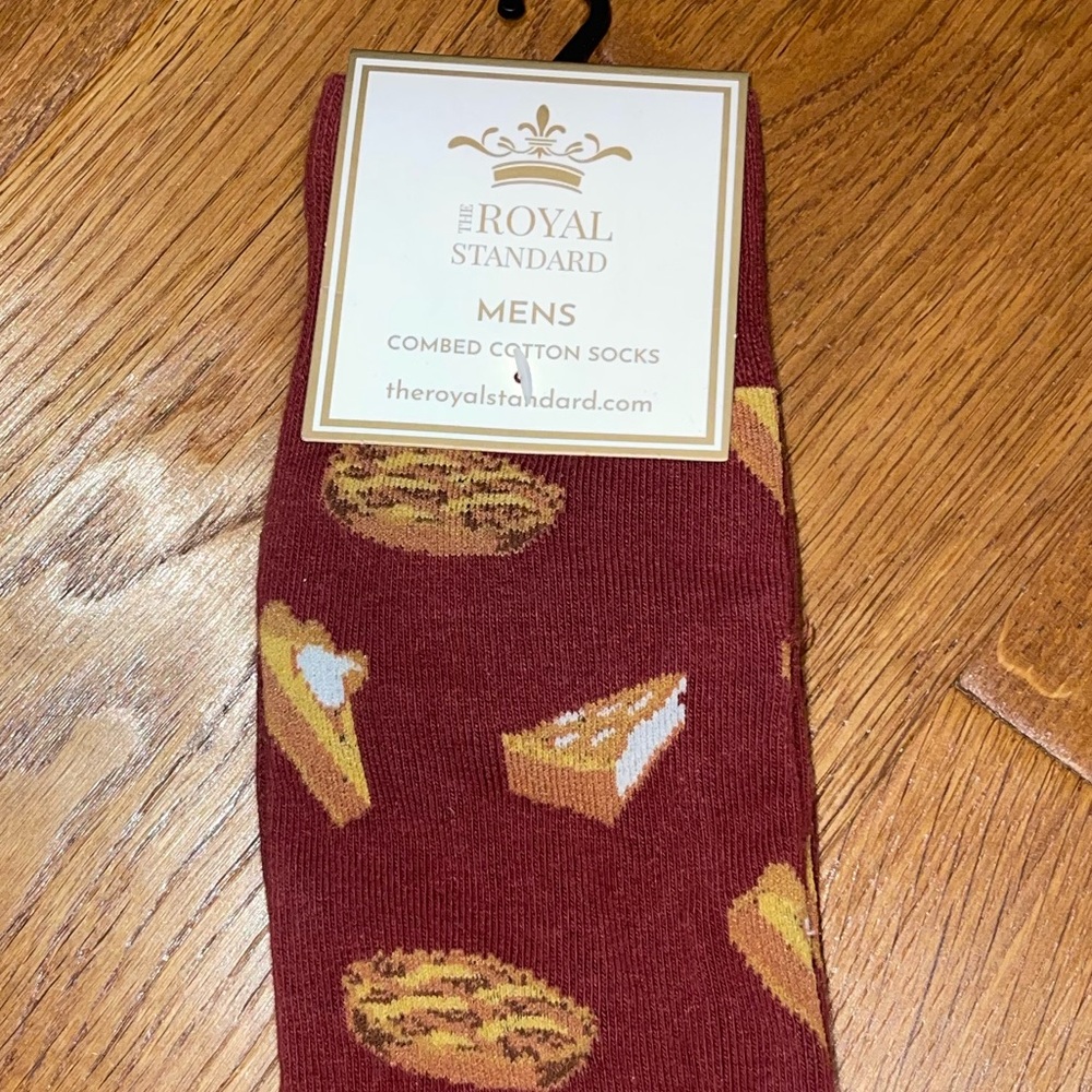 New Royal Standard pie pattern combed cotton socks